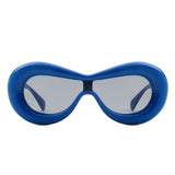 Argo - Oversized Y2K Inflated Frame One Piece Lens Sunglasses- 6 Colors