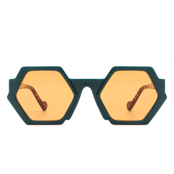 Starpath - Geometric Irregular Tinted Round Fashion Sunglasses