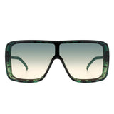Wildwind Square Flat Top Oversize Retro Fashion Sunglasses- 6 Colors