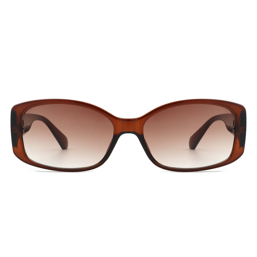 Fantasie - Rectangular Narrow Retro Tinted Fashion Square Sunglasses