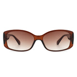 Fantasie - Rectangular Narrow Retro Tinted Fashion Square Sunglasses