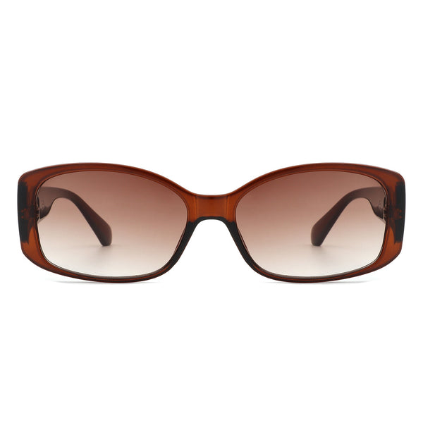 Fantasie - Rectangular Narrow Retro Tinted Fashion Square Sunglasses