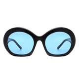 Vanta - Oversized Round Futuristic Oval Glasses Trendy Sunglasses Shades