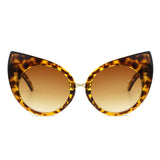 Iridessa - Mod Retro High Pointed Oversized Cat-Eye Sunglasses- 6 Colors