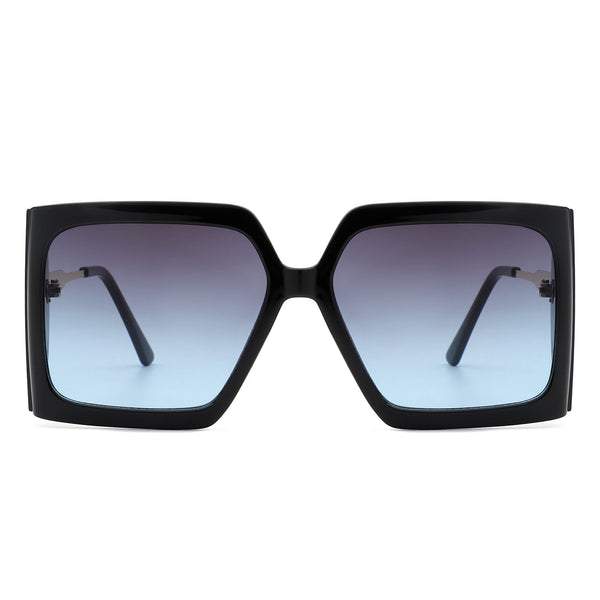 Yellowra - Women Oversize Retro Square Large Fashion Sunglasses