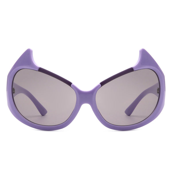Vaelin - Oversized Round Fashion Cat Eye Sunglasses