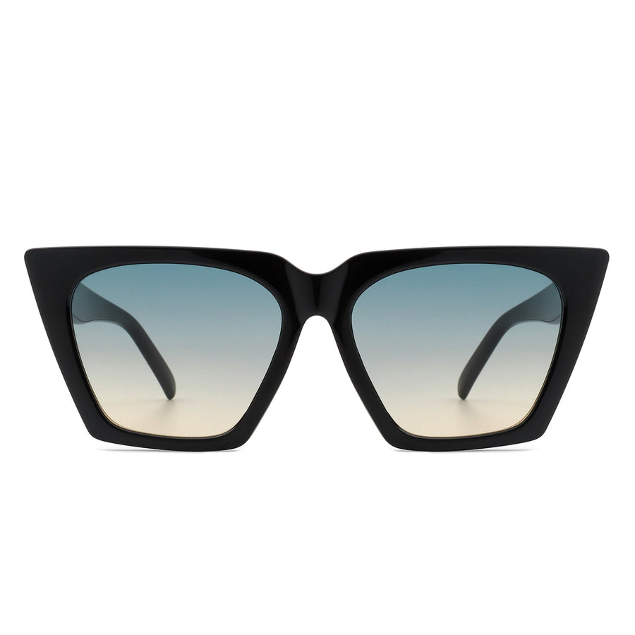 Flarebit - Women Cat-Eye Retro Oversized Square Sunglasses- 5 Colors