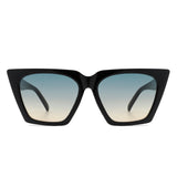 Flarebit - Women Cat-Eye Retro Oversized Square Sunglasses- 5 Colors