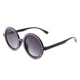 Dreamwey Round Oversized Rhinestone Fashion Sunglasses- 6 Colors