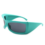 Skytalon Retro Square Chunky Wrap-Around Sunglasses- 6 Colors