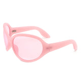 Quinlan - Oversized Round Wrap-Around Sunglasses- 6 Colors