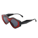 Rosedawn - Futuristic Square Retro Chunky Irregular Geometric Sunglasses- 6 Colors