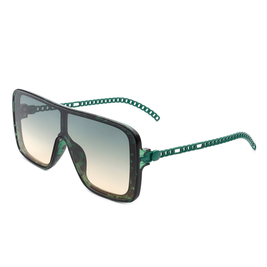 Wildwind Square Flat Top Oversize Retro Fashion Sunglasses- 6 Colors