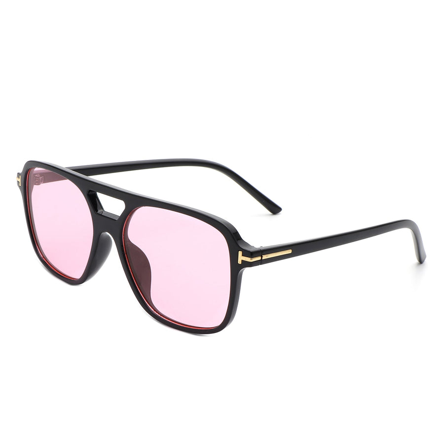 Skyhavoc Retro Square Brow-Bar Aviator Sunglasses- 6 Colors