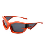 Pollich Futuristic Rectangle Geometric Chunky Square Sunglasses- 6 Colors
