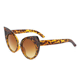 Iridessa - Mod Retro High Pointed Oversized Cat-Eye Sunglasses- 6 Colors