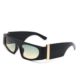 Starisle - Rectangle Chic Oval Lens Slim Sunglasses- 7 Colors