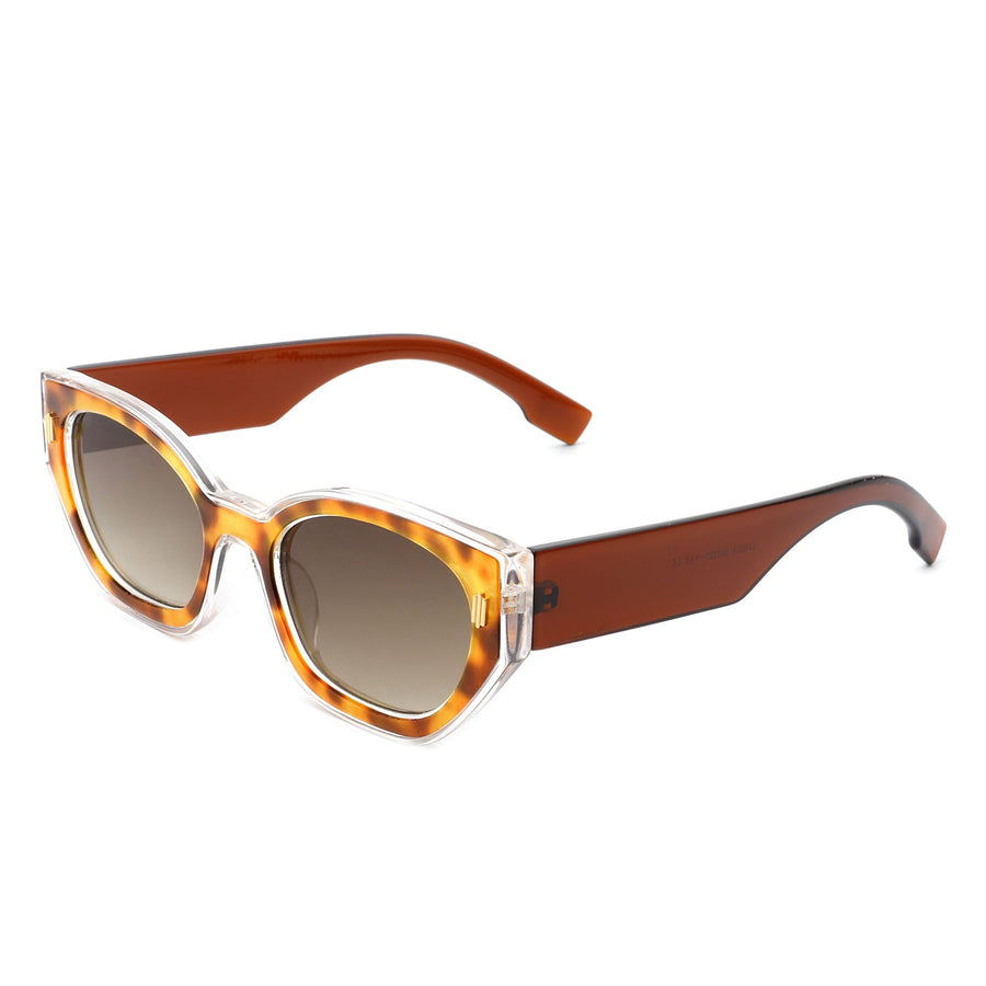 Dawnmist - Geometric Retro Round Irregular Narrow Cat-Eye Sunglasses- 6 Colors