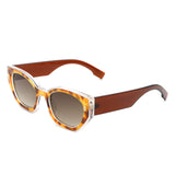 Dawnmist - Geometric Retro Round Irregular Narrow Cat-Eye Sunglasses- 6 Colors