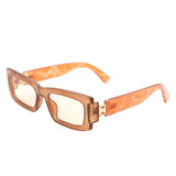 Illumyne - Retro Narrow Rectangle Flat Top Slim Sunglasses- 6 Colors