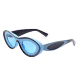 Alba Oval Retro Round Tinted Fashion Sunglasses- 6 Colors