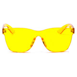 LEMOORE | Retro Flat Lens Candy Color Square Rimless Sunglasses- 5 Colors