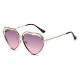 MESA | Metal Halo Wire Art Heart Shape Color Lens Sunglasses- 5 Colors