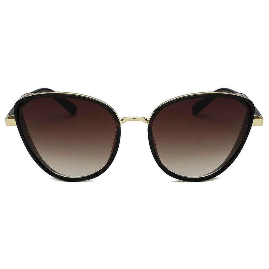 NARVA | Women Sleek Glitter Glamour Cat Eye Feline Fashion Sunglasses