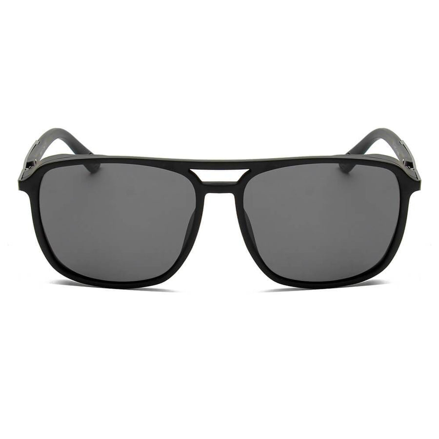 NAPA | Retro Vintage Flat Brow Bar Polarized Square Fashion Sunglasses