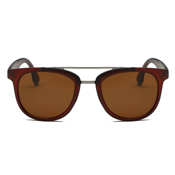 BENTON | Classic Round Brow-Bar Fashion Sunglasses