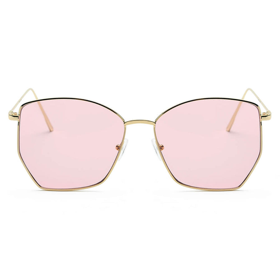 Cardiff - Women Oversize Geometric Metal Fashion Sunglasses