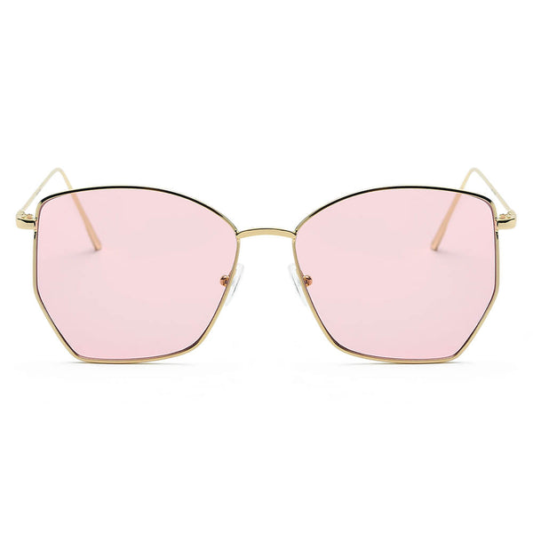 Cardiff - Women Oversize Geometric Metal Fashion Sunglasses