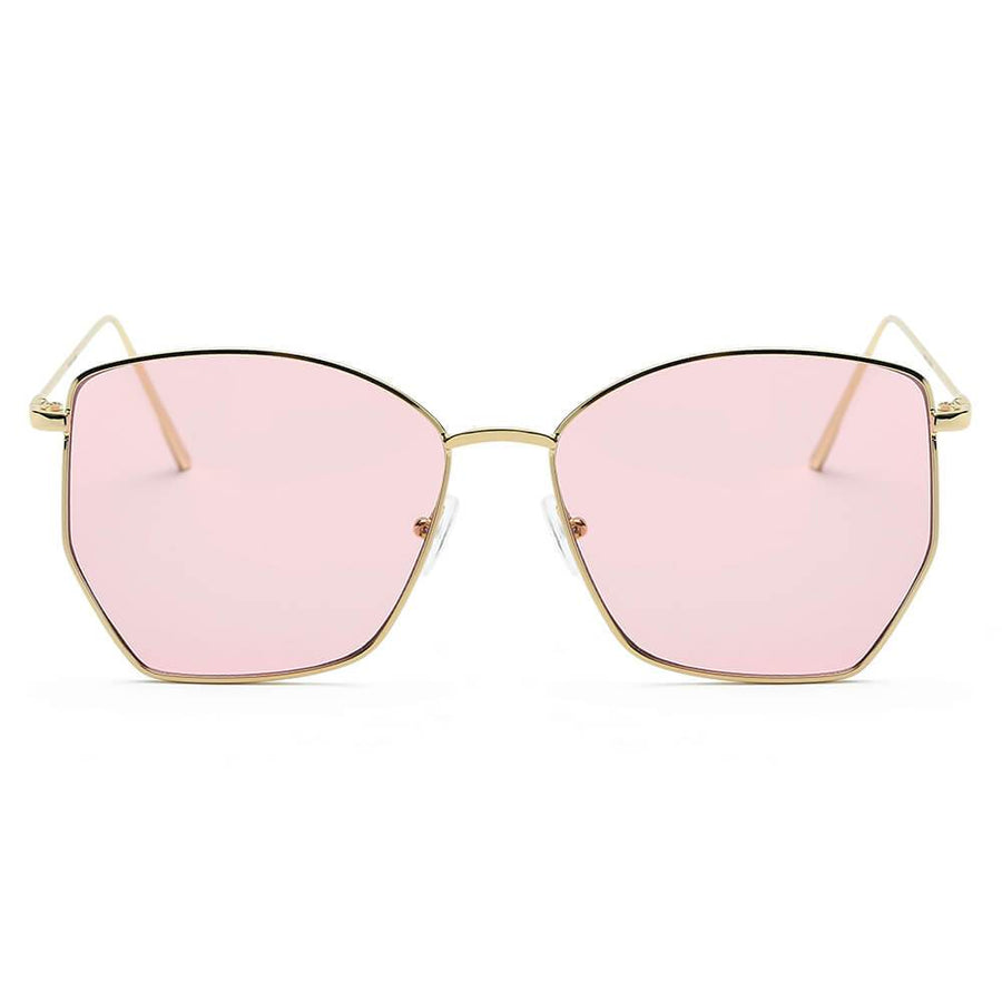 Cardiff - Women Oversize Geometric Metal Fashion Sunglasses