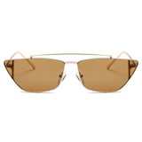 ESTEVAN Metal Retro Flat Lens Rectangular Sunglasses- 4 Colors