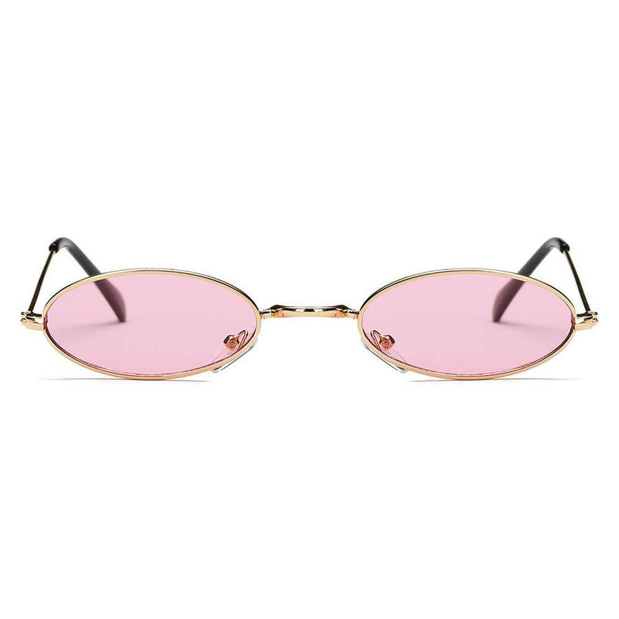 LANSING | True Retro Vintage Slim Metal Oval Sunglasses