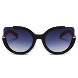 LENOX | Women Cut Out Round Cat Eye Fashion Style Vogue Sunglasses