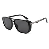 NAPA | Retro Vintage Flat Brow Bar Polarized Square Fashion Sunglasses