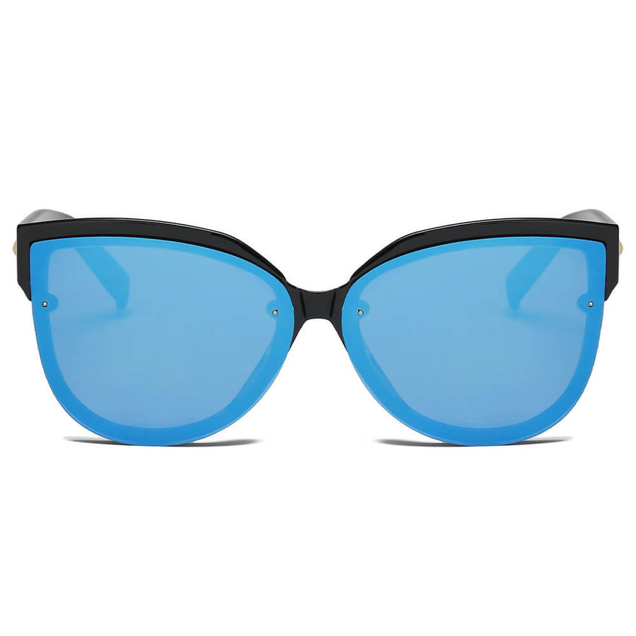 LENOIR | Women Oversized Mirrored Cat Eye Sunglasses