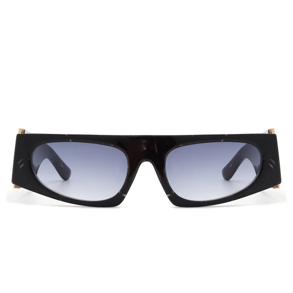 Starisle - Rectangle Chic Oval Lens Slim Fashion Sunglasses