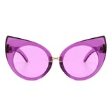 Iridessa - Mod Retro High Pointed Oversized Cat-Eye Sunglasses- 6 Colors
