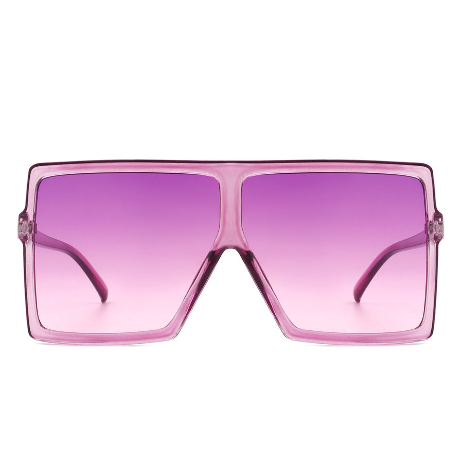 Amarylla- Square Oversized Flat Top Sunglasses- 6 Colors