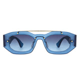 Xanadusk Geometric Retro Irregular Brow-Bar Square Fashion Sunglasses- 7 Colors