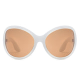 Quinlan - Oversized Round Wrap-Around Sunglasses- 6 Colors