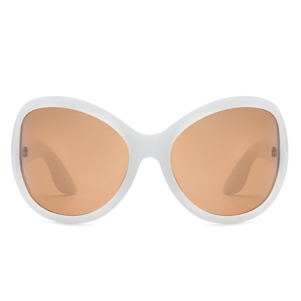 Quinlan - Oversized Round Wraparound Women's Sunglasses