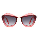 Infernia - Square Irregular Cat-Eye Sunglasses- 6 Colors