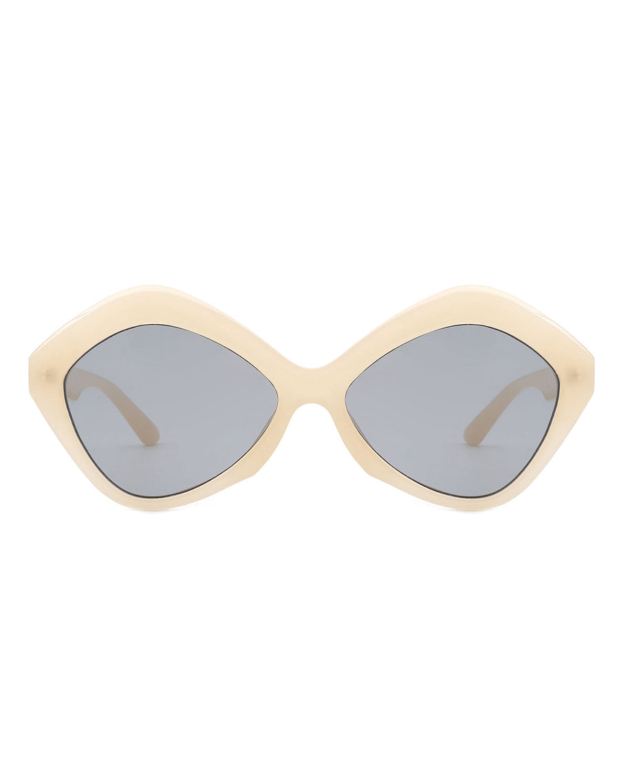 Amethyst - Women Geometric Fashion Hexagonal Cat Eye Sunglasses