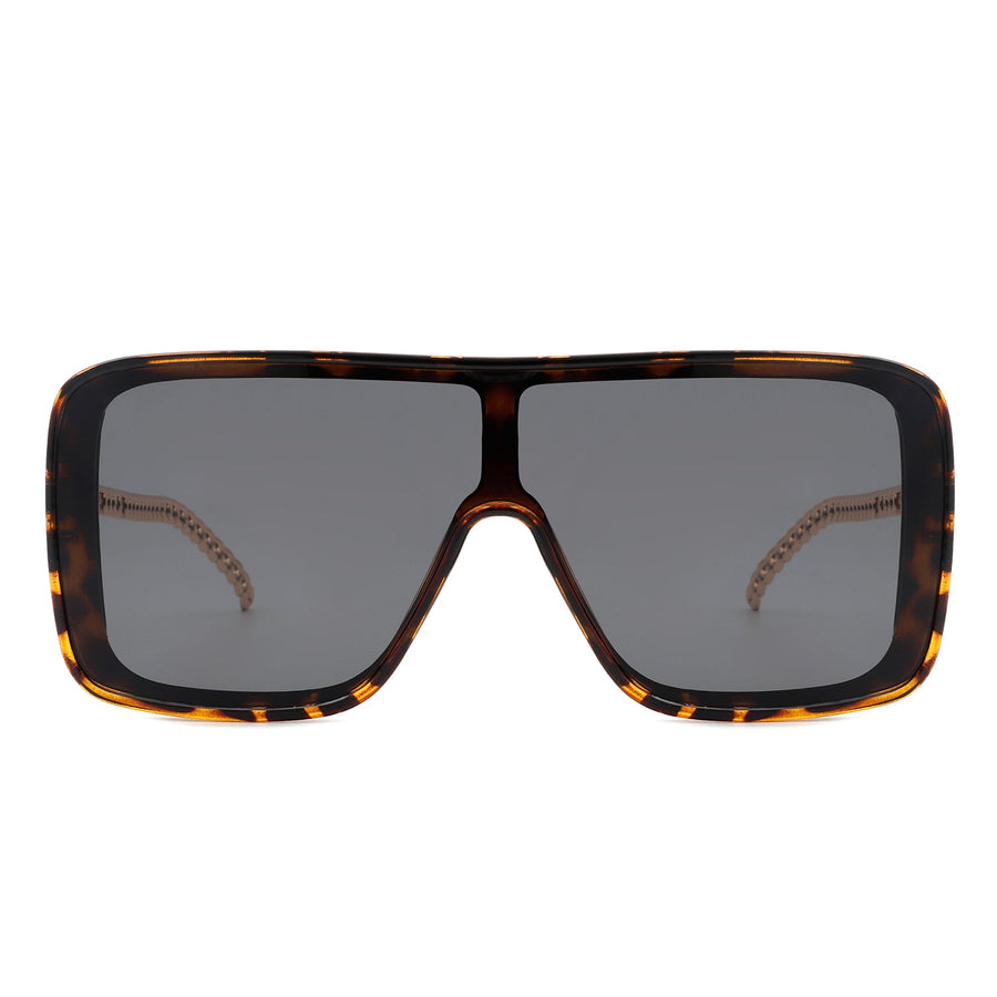 Wildwind Square Flat Top Oversize Retro Fashion Sunglasses- 6 Colors