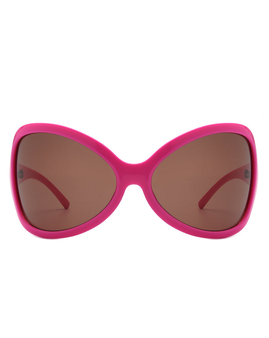 Luna - Oversized Triangle Butterfly Shape Sunglasses- 4 Colors