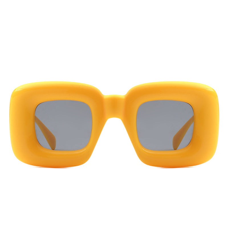 Rayne - Oversized Chunky Square Thick Frame Sunglasses