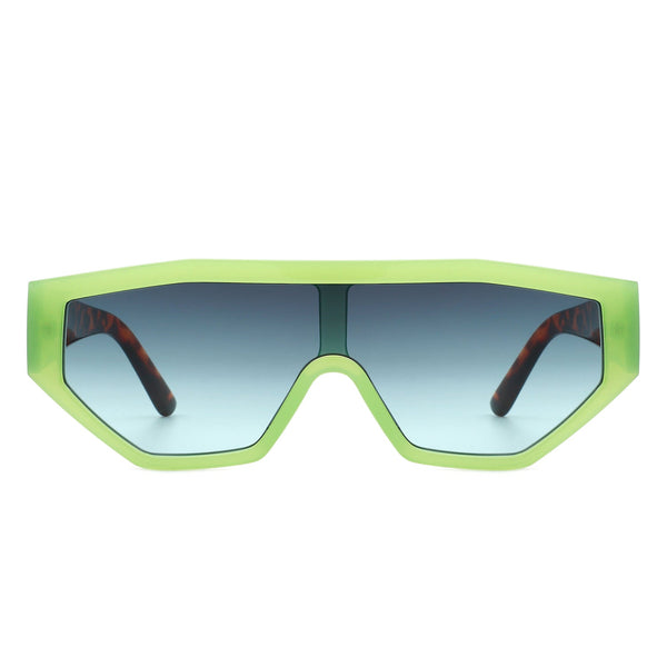 Firelily - Geometric Square Futuristic Fashion Sunglasses